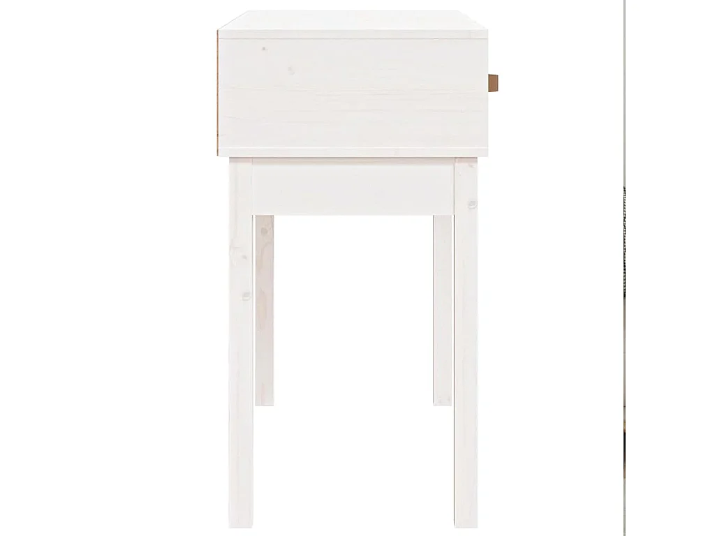 Table console Blanc 76,5x40x75 cm Bois massif de pin