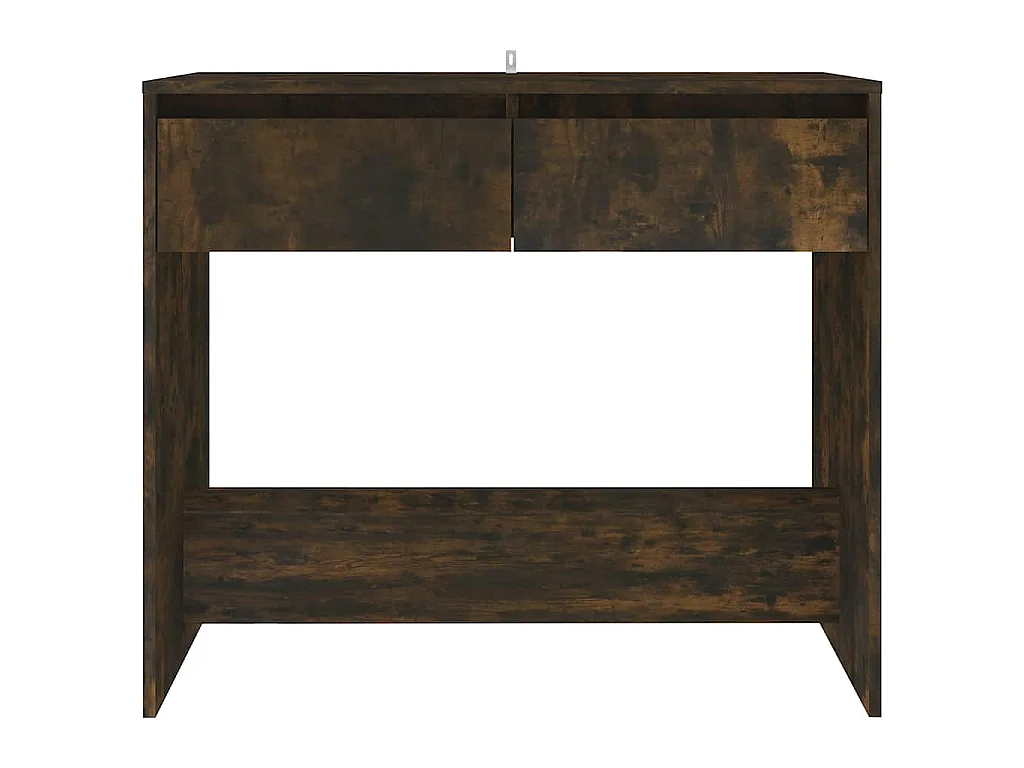 Table console chêne fumé 89x41x76,5 cm bois d'ingénierie