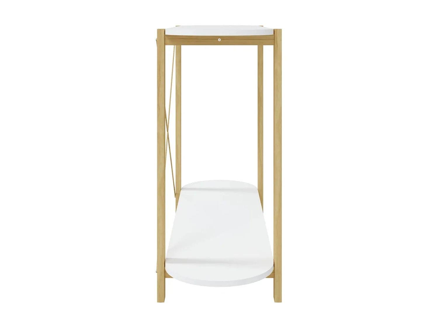 Tavolino Consolle Bianco 110x38x75 cm in Legno Multistrato