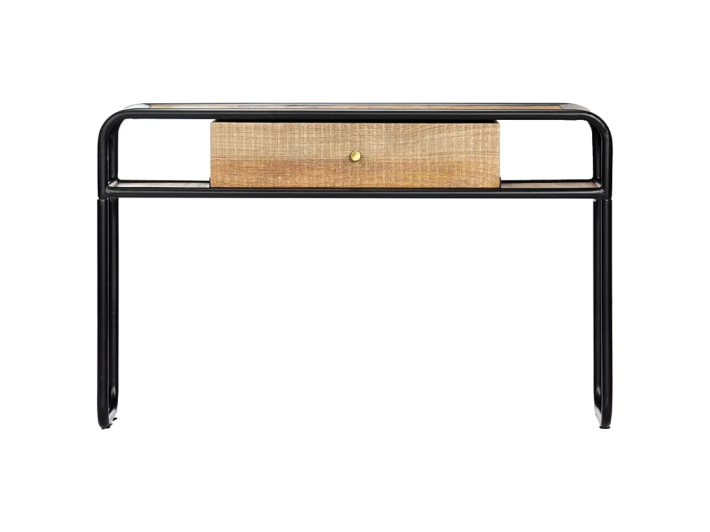 Tavolo Consolle 118x30x75 cm in Legno Massello di Mango