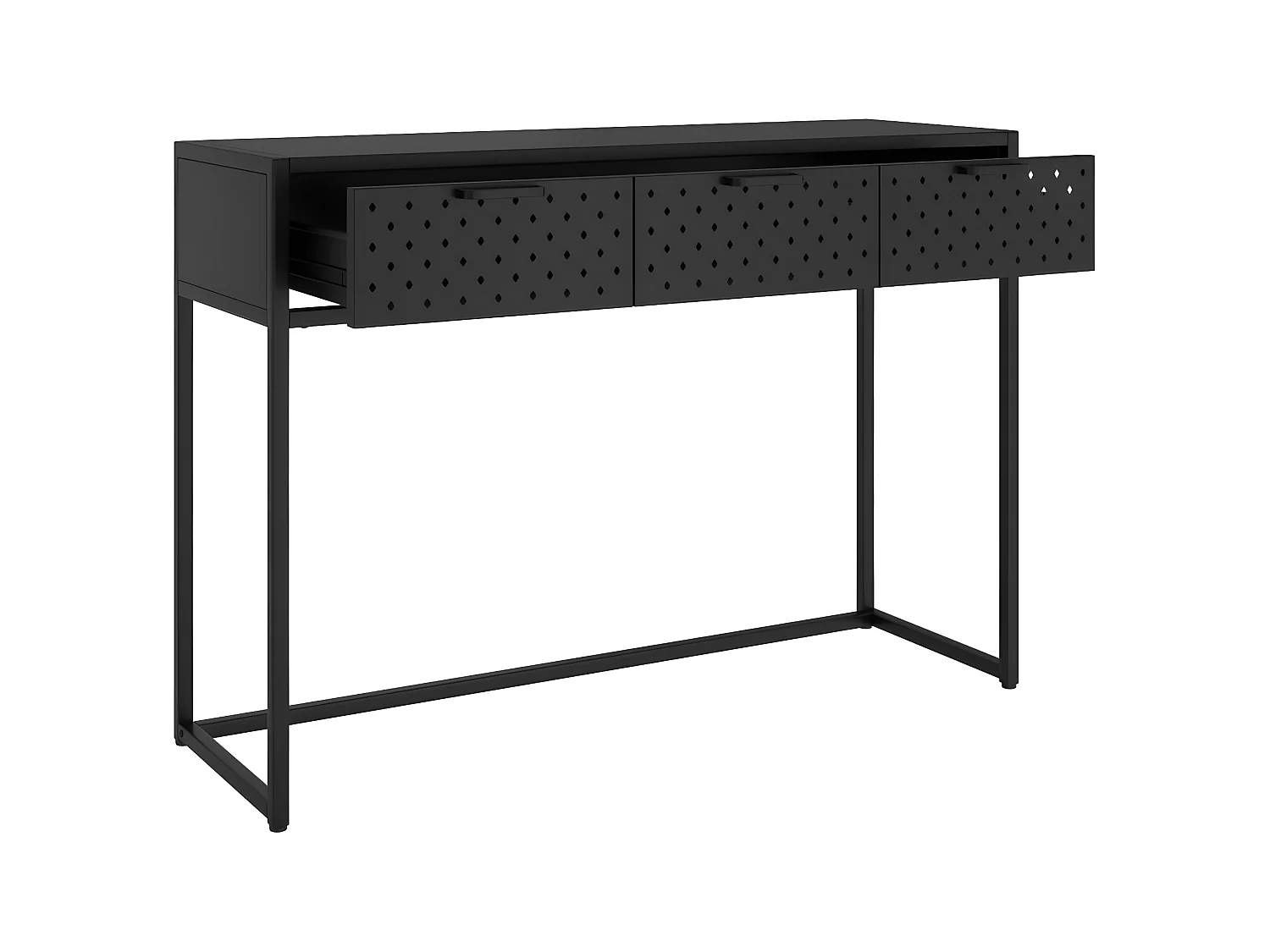Table console Noir 106x35x75 cm Acier