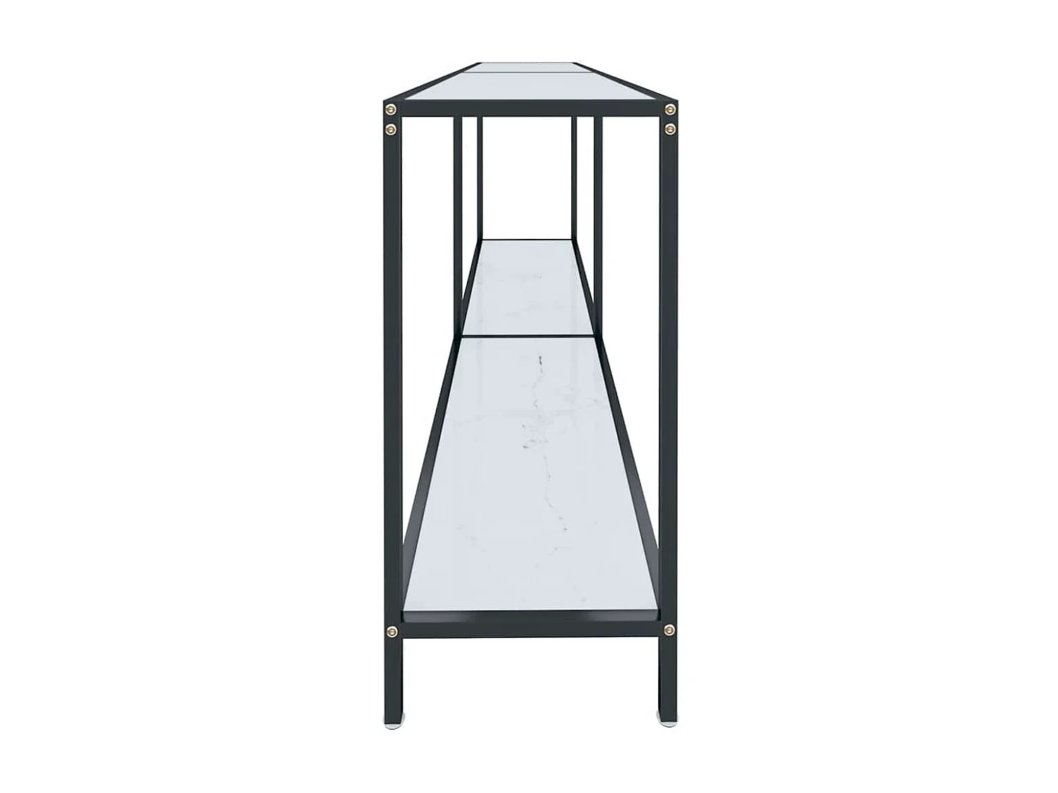 Table console Blanc 180x35x75,5 cm Verre trempé