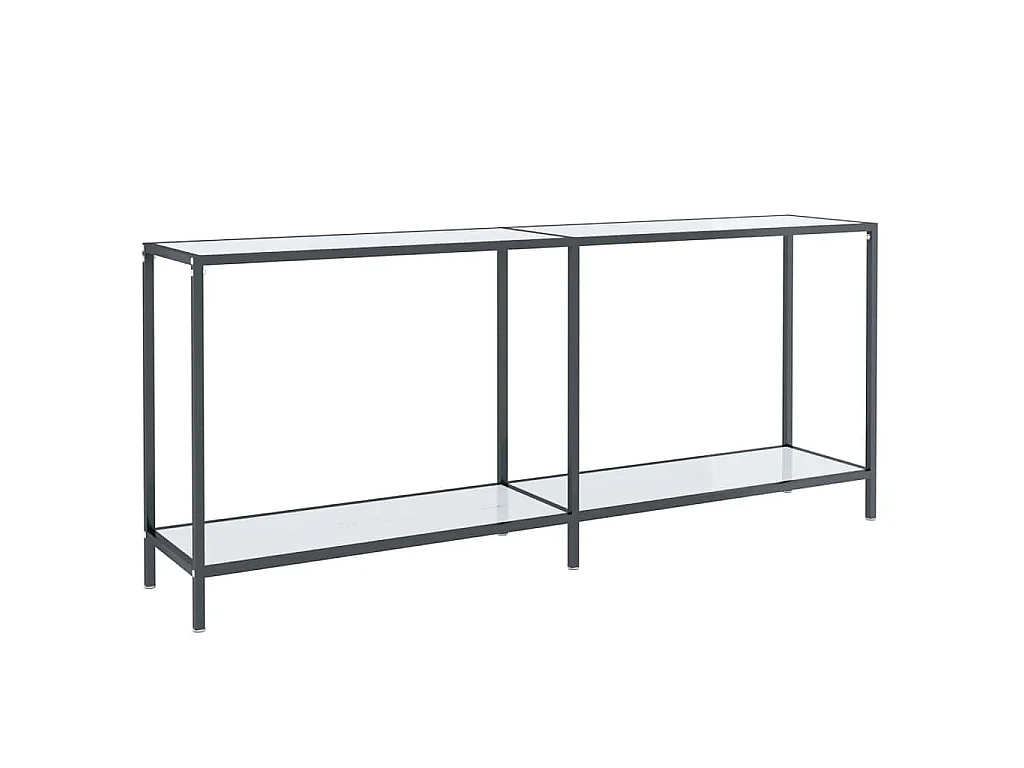 Table console Blanc 180x35x75,5 cm Verre trempé