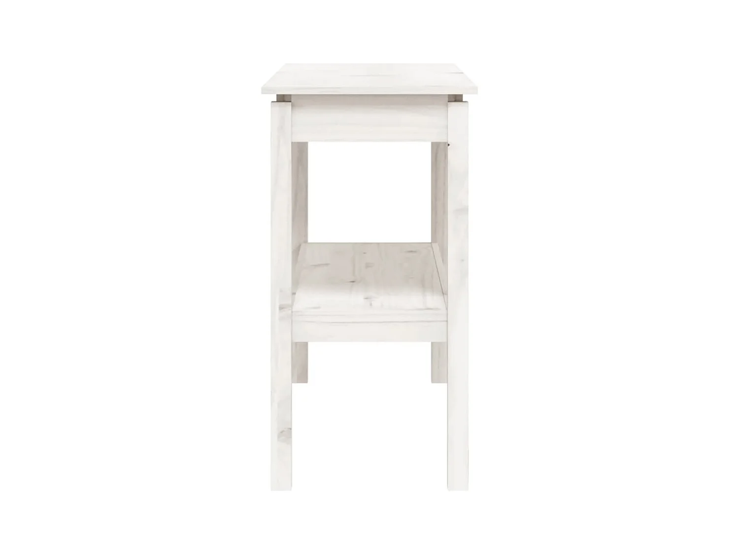 Table console Blanc 110x40x75 cm Bois de pin solide