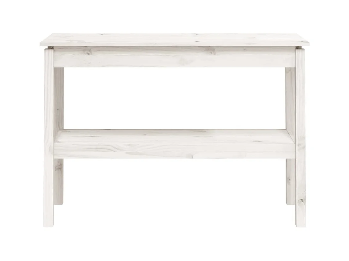 Table console Blanc 110x40x75 cm Bois de pin solide