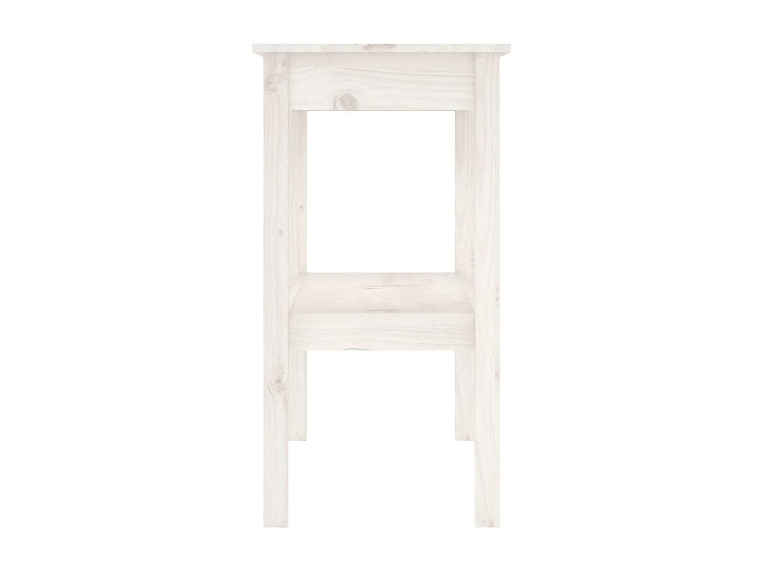 Mesa consola de madera maciza de pino blanco 110x40x75 cm