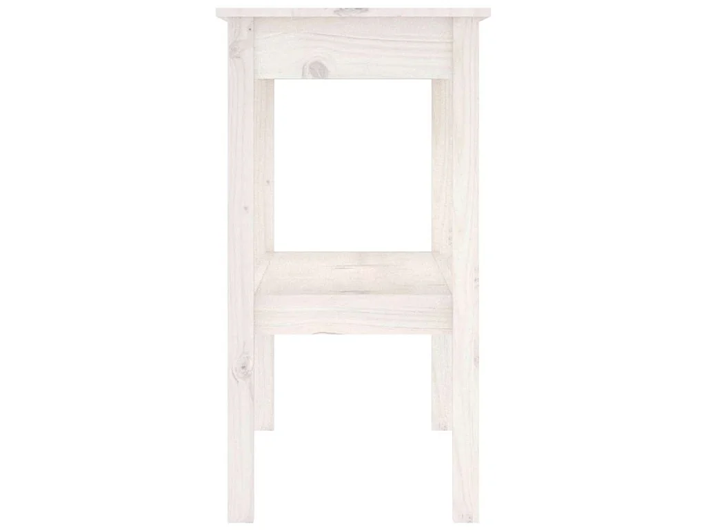 Mesa consola 110x40x75 cm pinho maciço branco