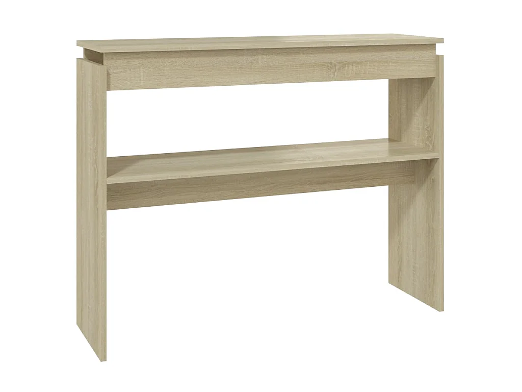 Table console chêne sonoma 102x30x80 cm bois d'ingénierie