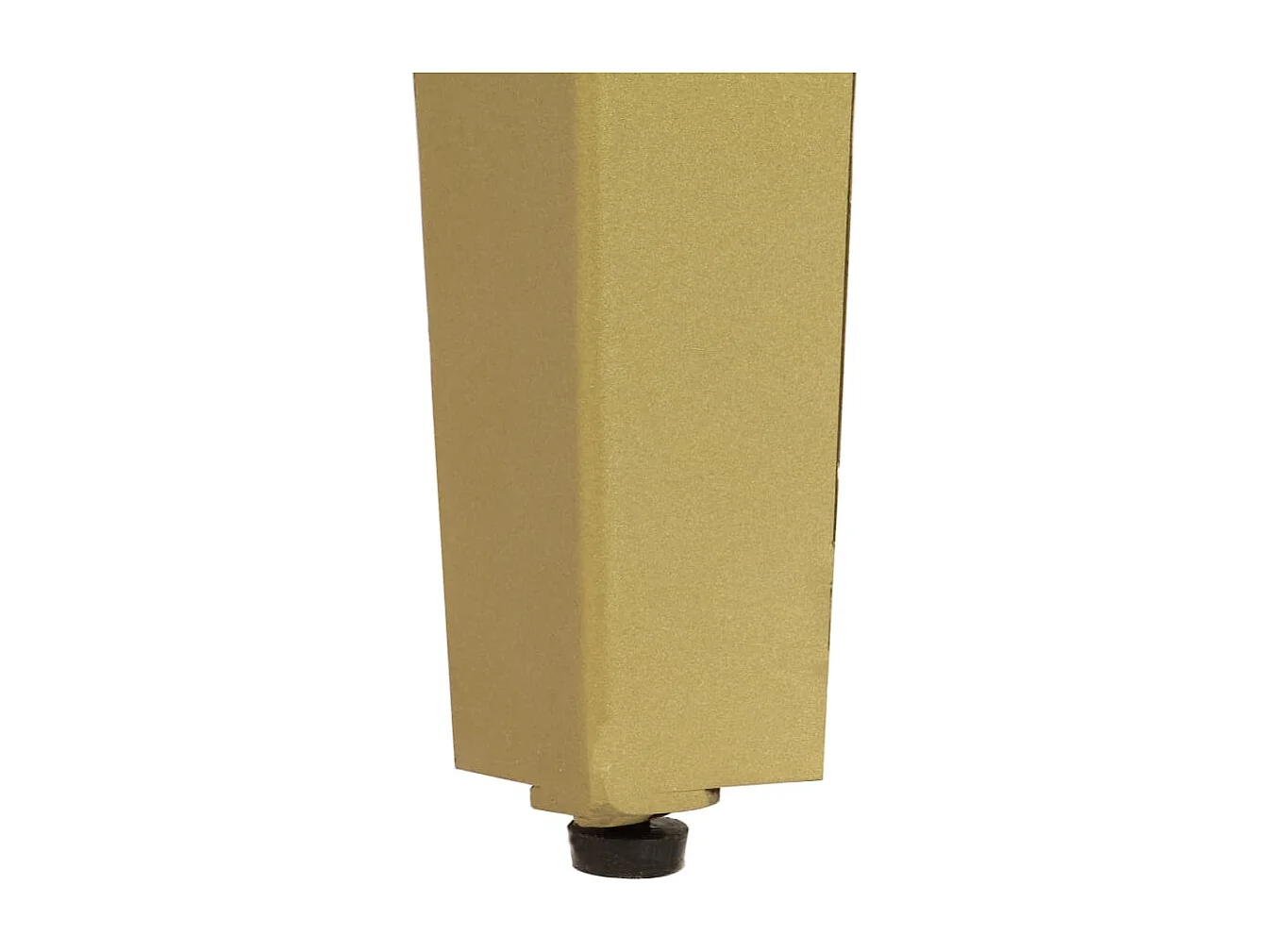 Tavolo Consolle Massello di Mango Grigio e Ottone 110x35x76 cm