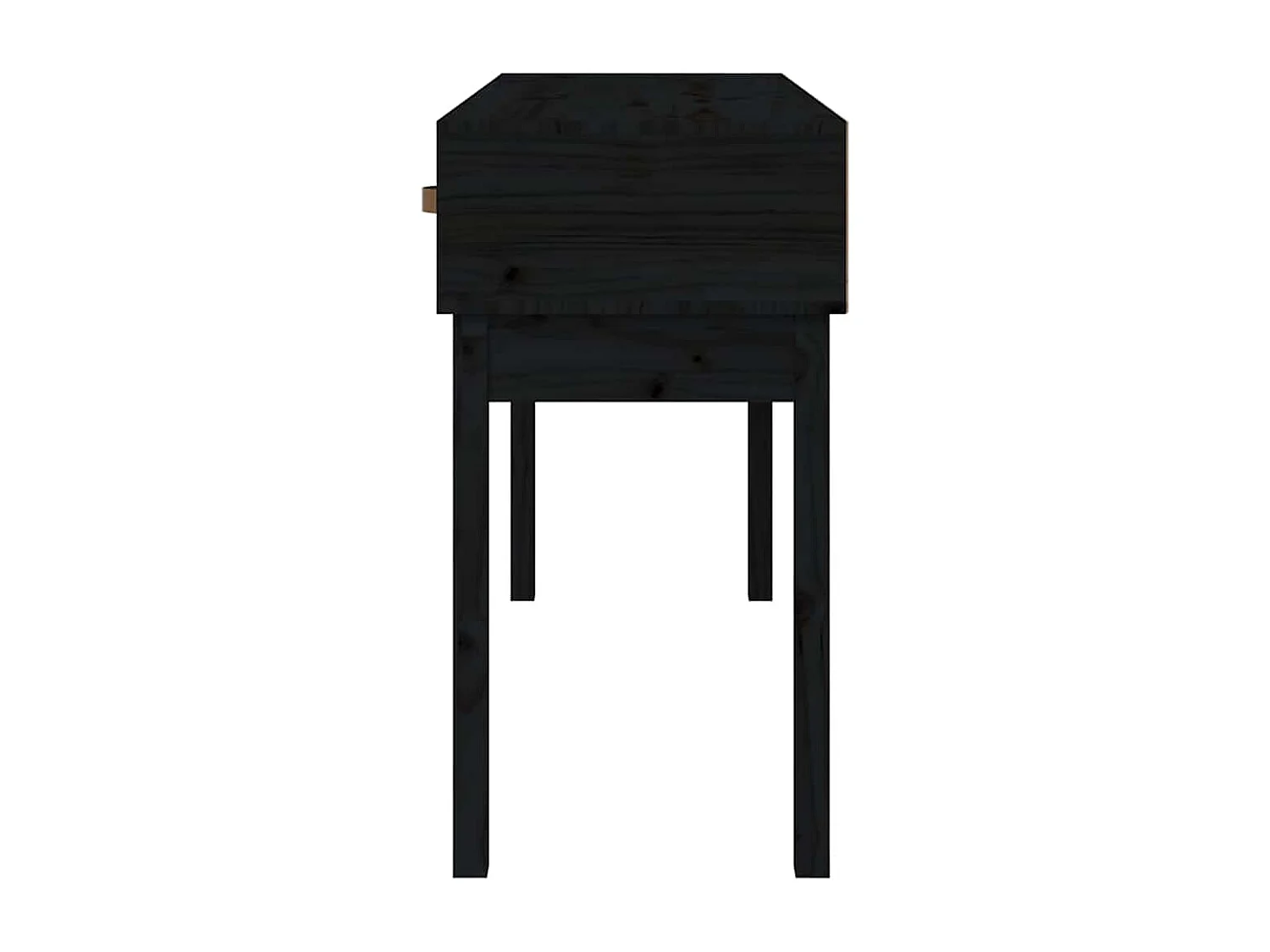 Table console Noir 114x40x75 cm Bois massif de pin