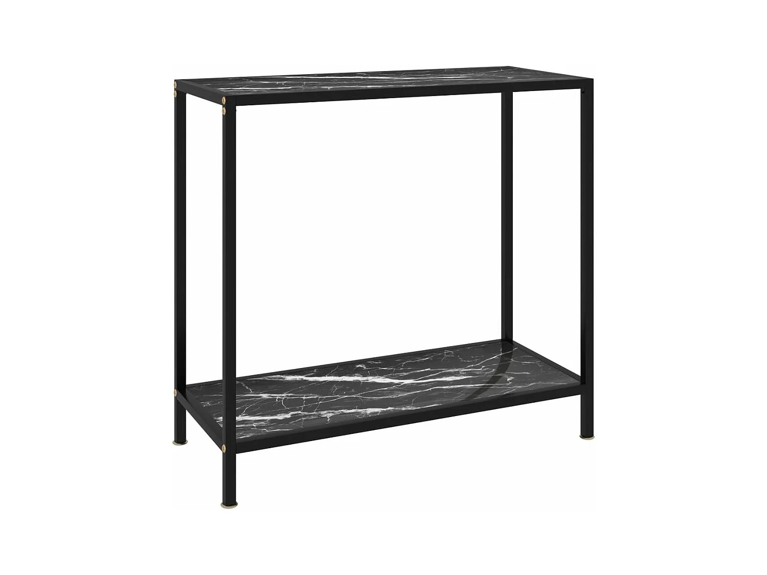 Table console Noir 80x35x75 cm Verre trempé