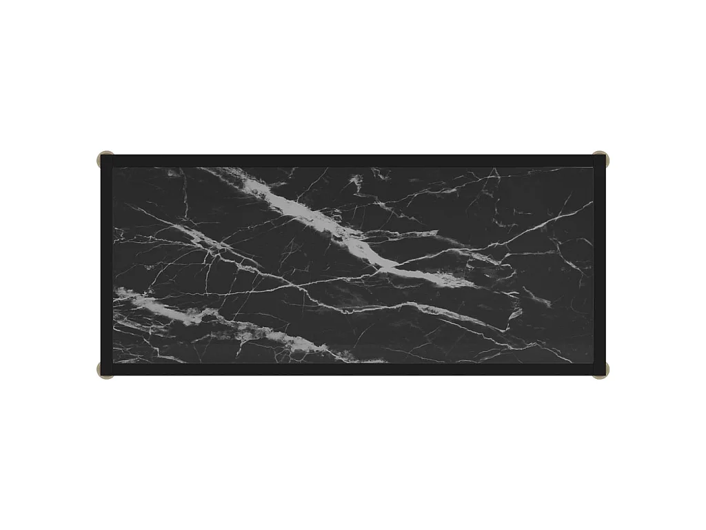 Table console Noir 80x35x75 cm Verre trempé
