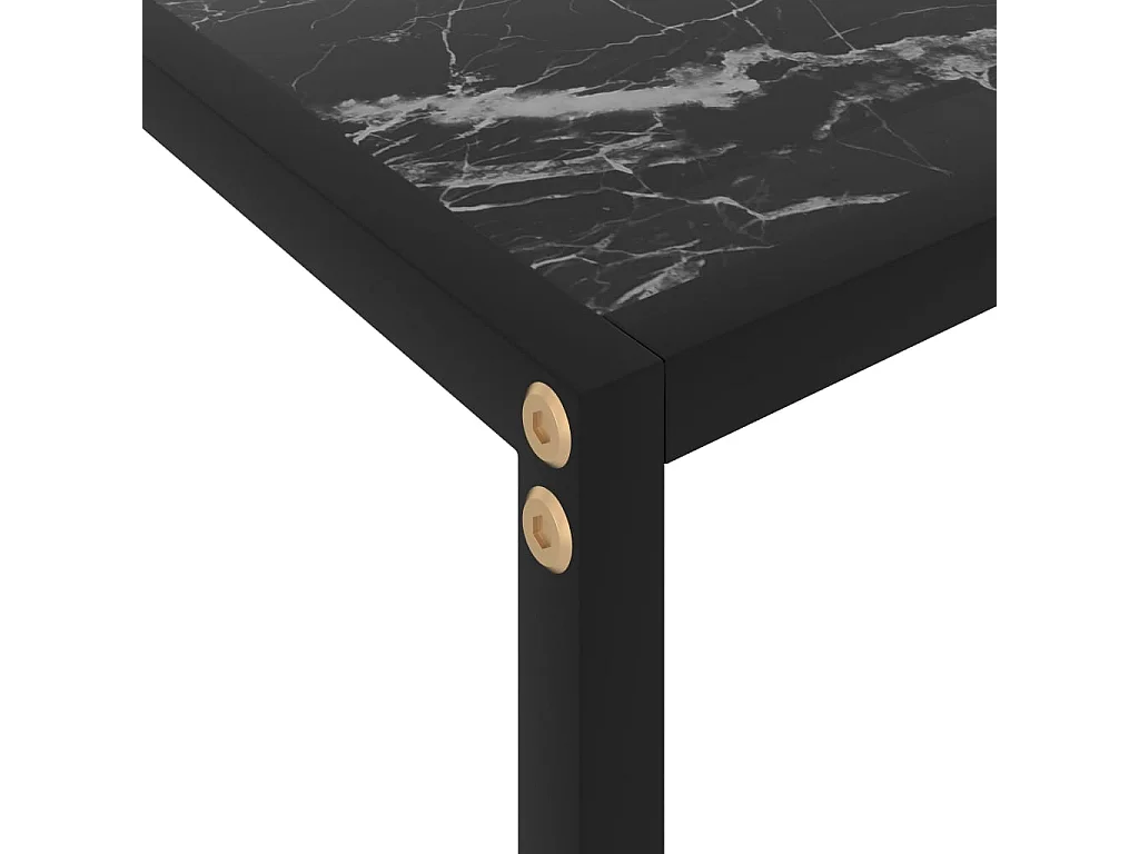Table console Noir 80x35x75 cm Verre trempé