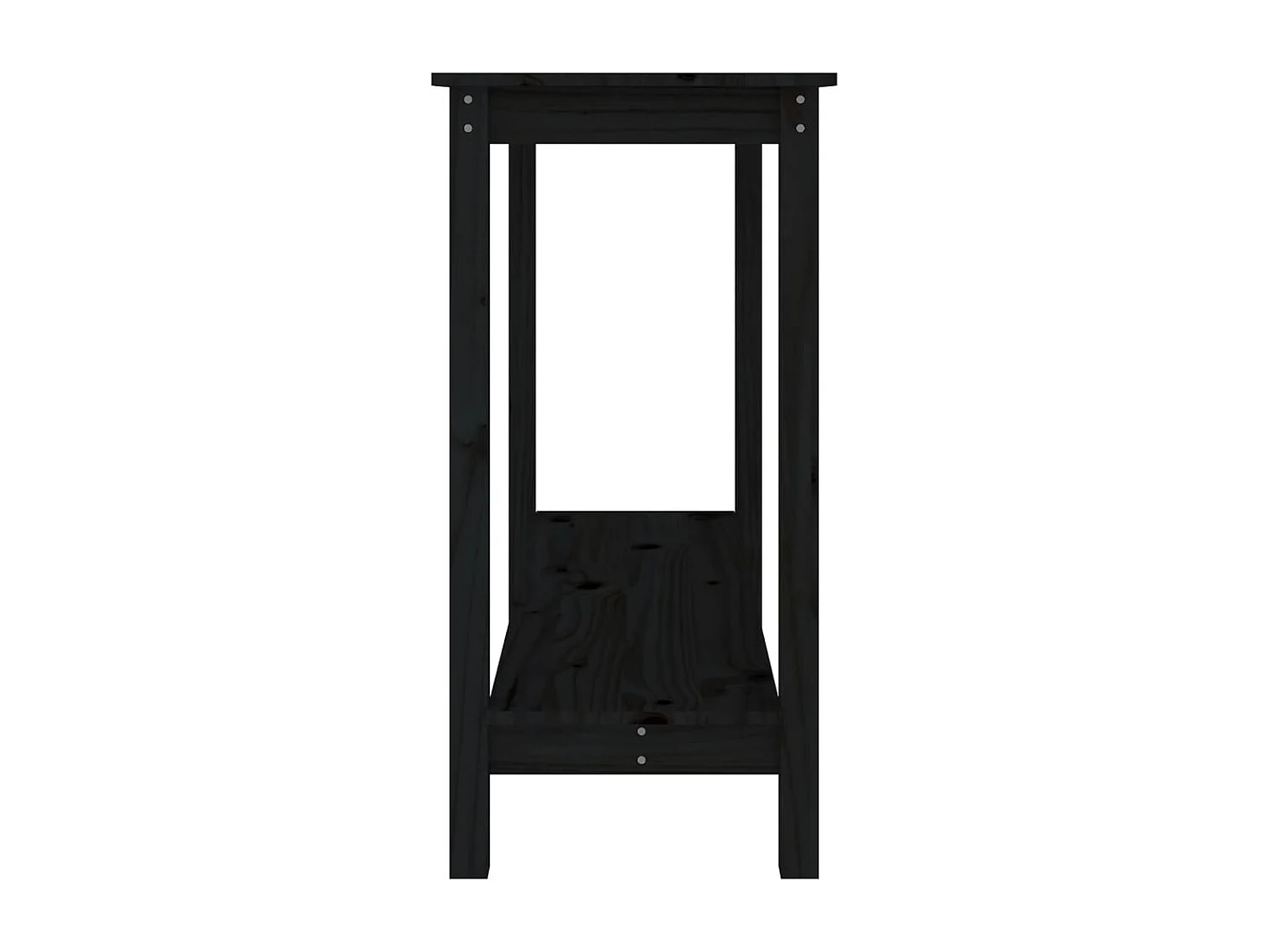 Table console Noir 110x40x80 cm Bois massif de pin