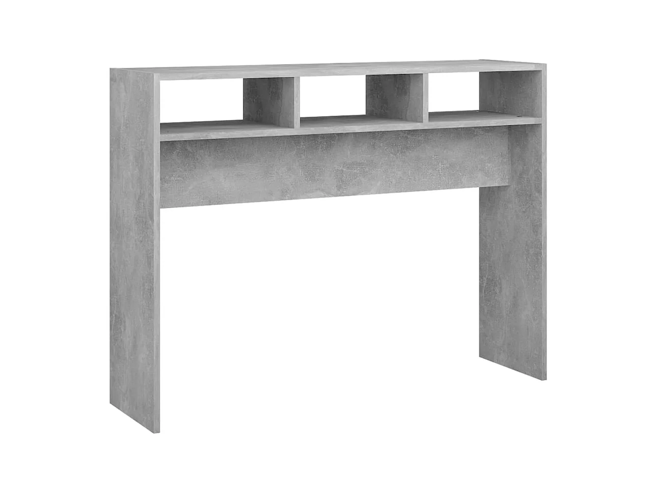 Table console gris béton 105x30x80 cm bois d'ingénierie
