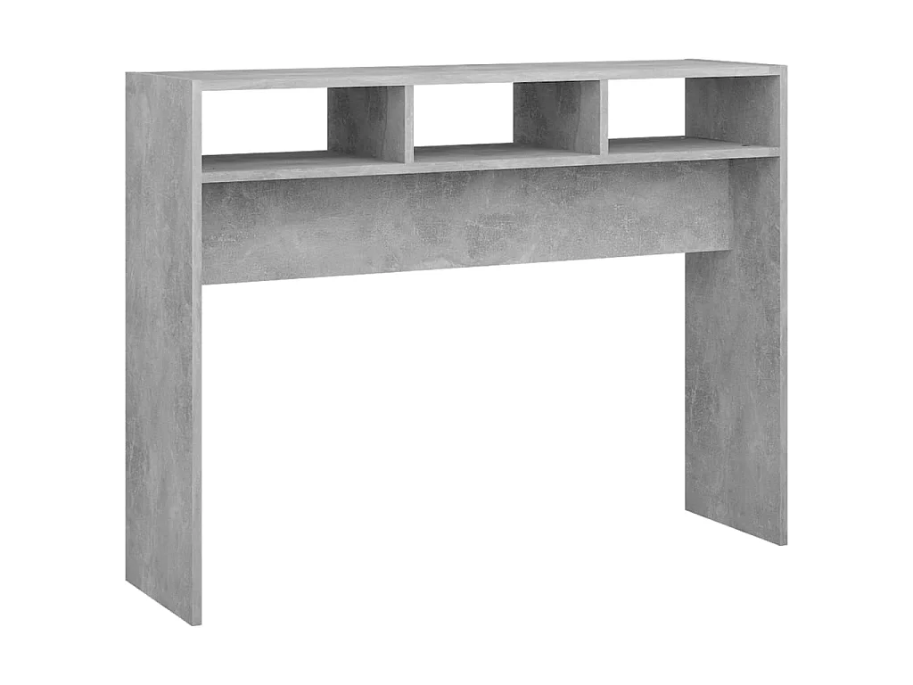 Table console gris béton 105x30x80 cm bois d'ingénierie