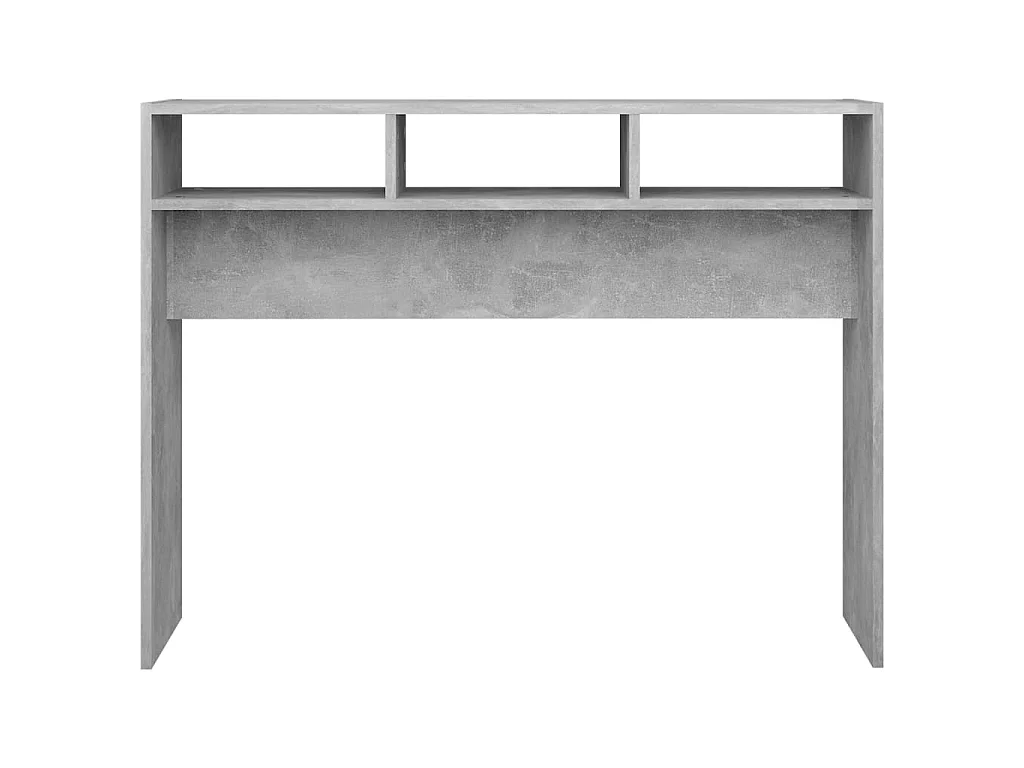 Table console gris béton 105x30x80 cm bois d'ingénierie