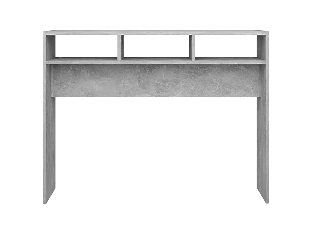 Table console gris béton 105x30x80 cm bois d'ingénierie