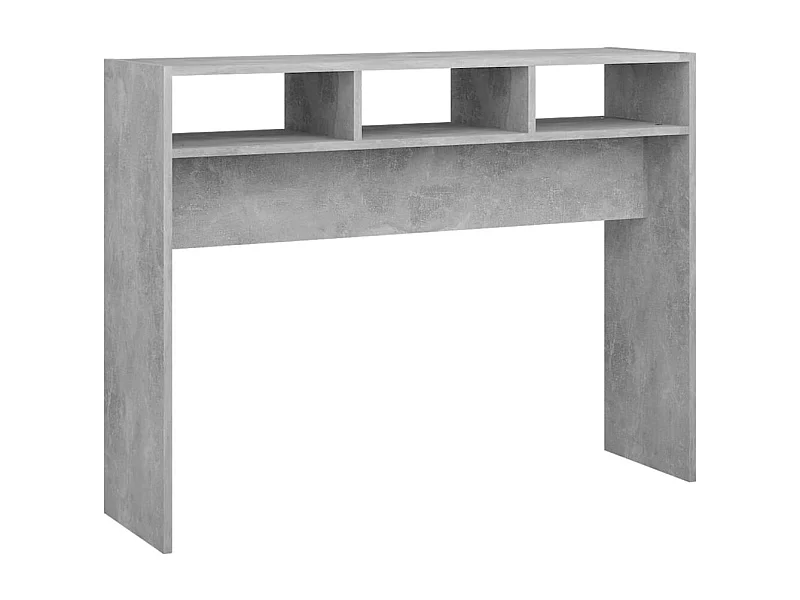 Table console gris béton 105x30x80 cm bois d'ingénierie