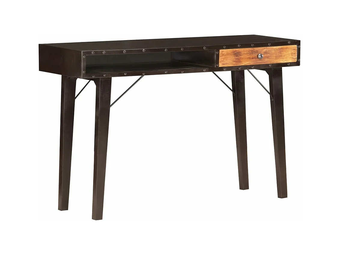 Tavolo Consolle 118x35x76 cm in Legno Massello di Recupero