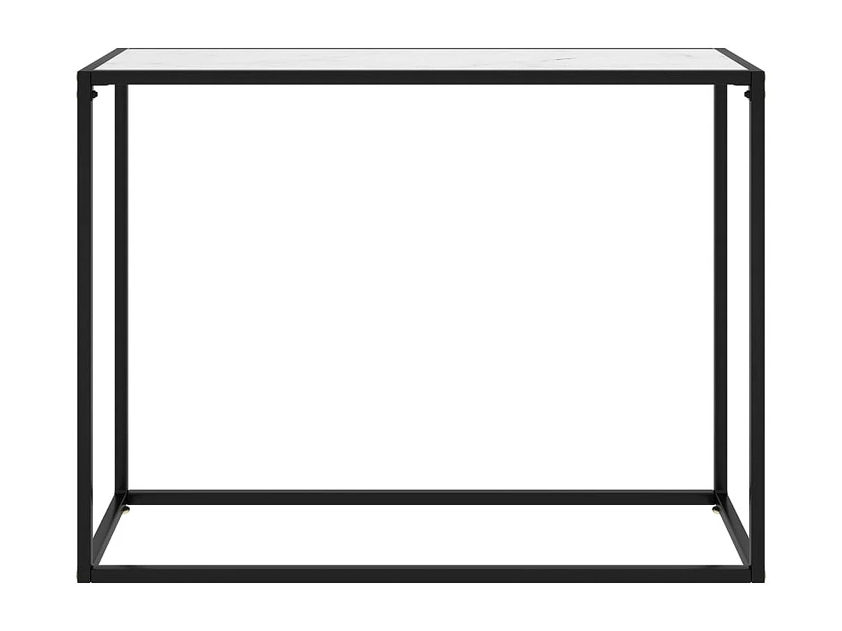 Konsolentisch Weiß 100x35x75 cm Hartglas