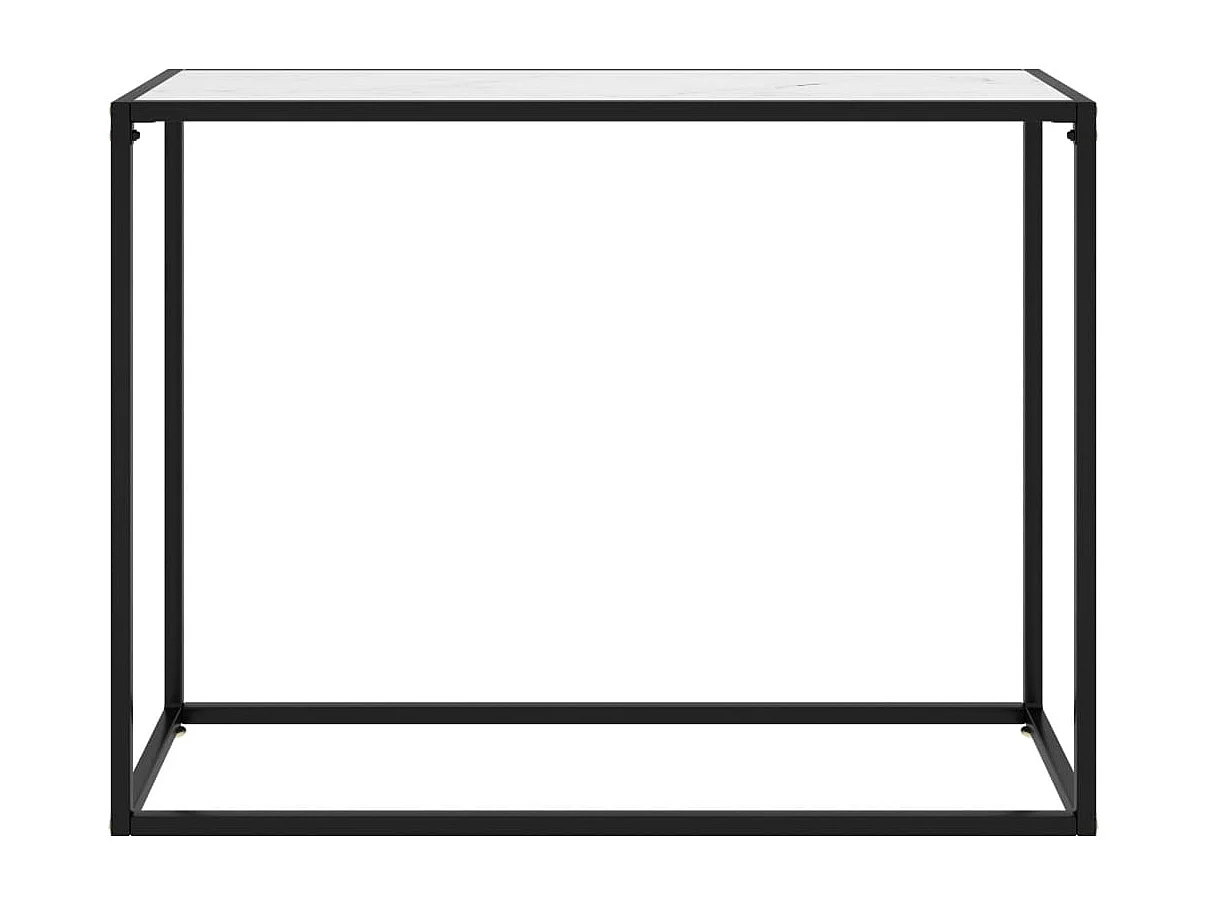Konsolentisch Weiß 100x35x75 cm Hartglas