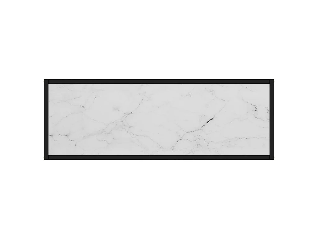 Tavolo Consolle Bianco 100x35x75 cm in Vetro Temperato