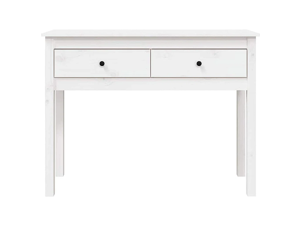 Wandtafel 100x35x75 cm massief grenenhout wit