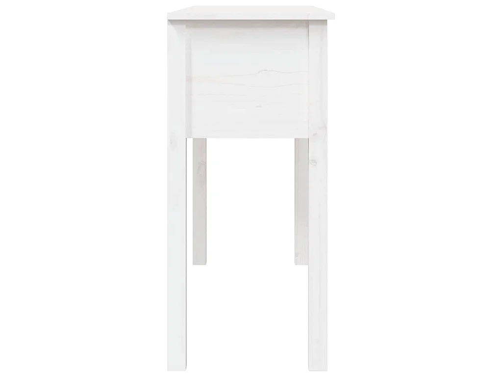 Wandtafel 100x35x75 cm massief grenenhout wit