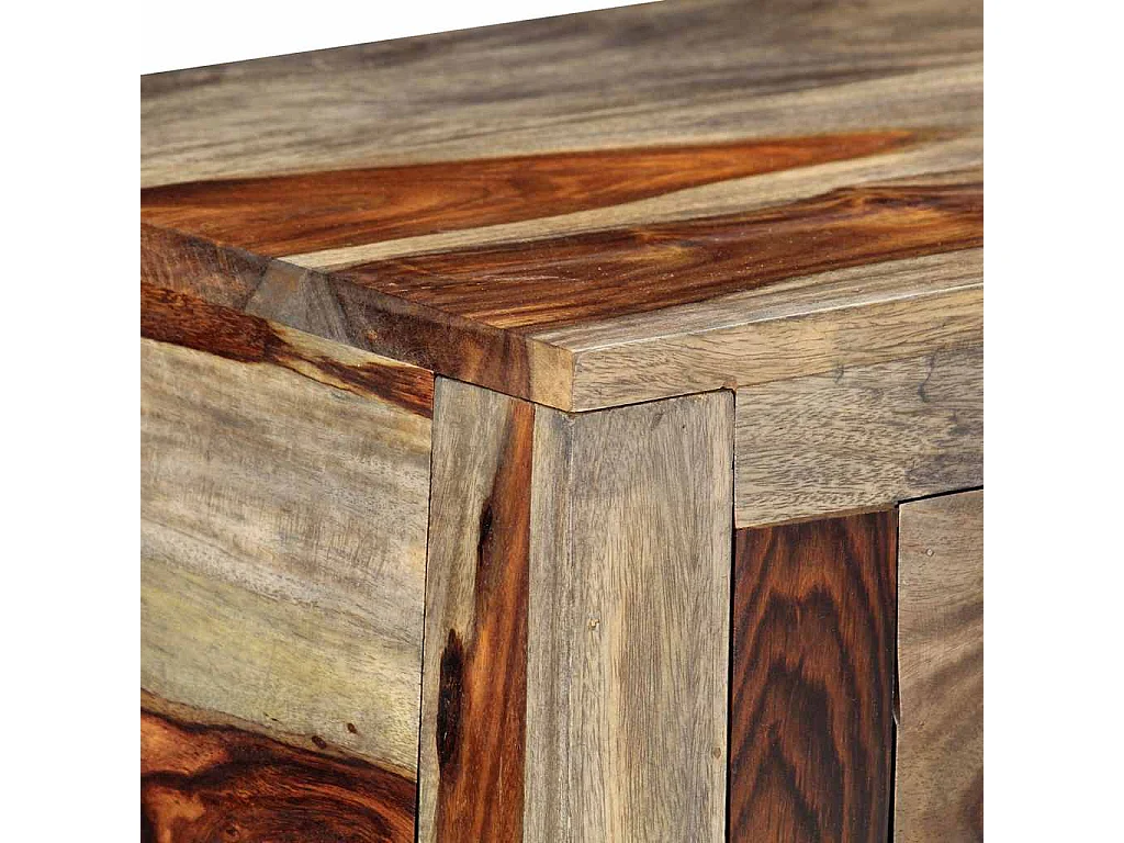 Table console avec 3 tiroirs 120x30x75 cm Bois massif