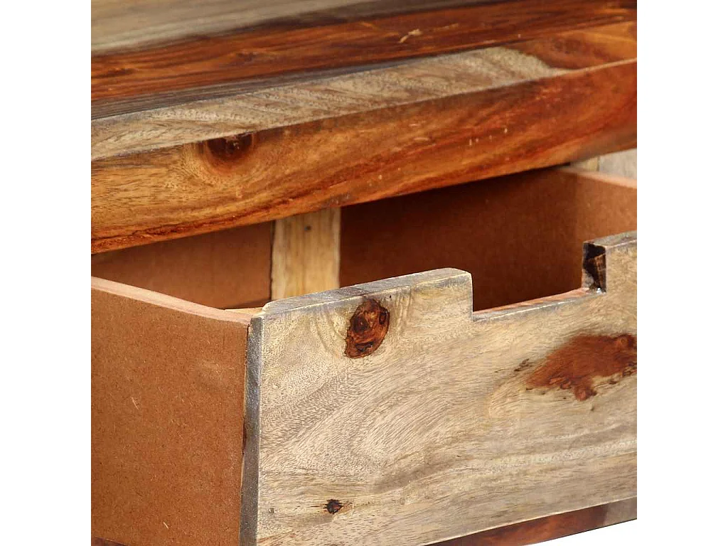 Table console avec 3 tiroirs 120x30x75 cm Bois massif