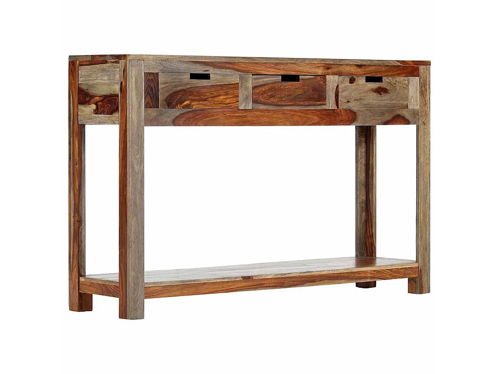 Table console avec 3 tiroirs 120x30x75 cm Bois massif