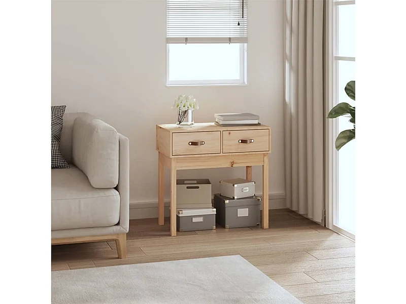 Tavolo Consolle 76,5x40x75 cm in Legno Massello di Pino