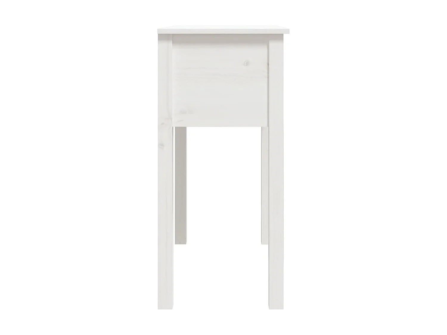 Table console Blanc 70x35x75 cm Bois massif de pin