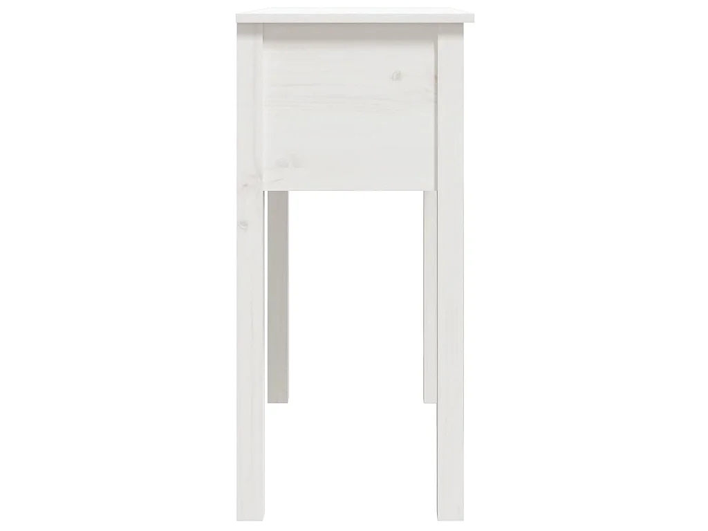 Table console Blanc 70x35x75 cm Bois massif de pin