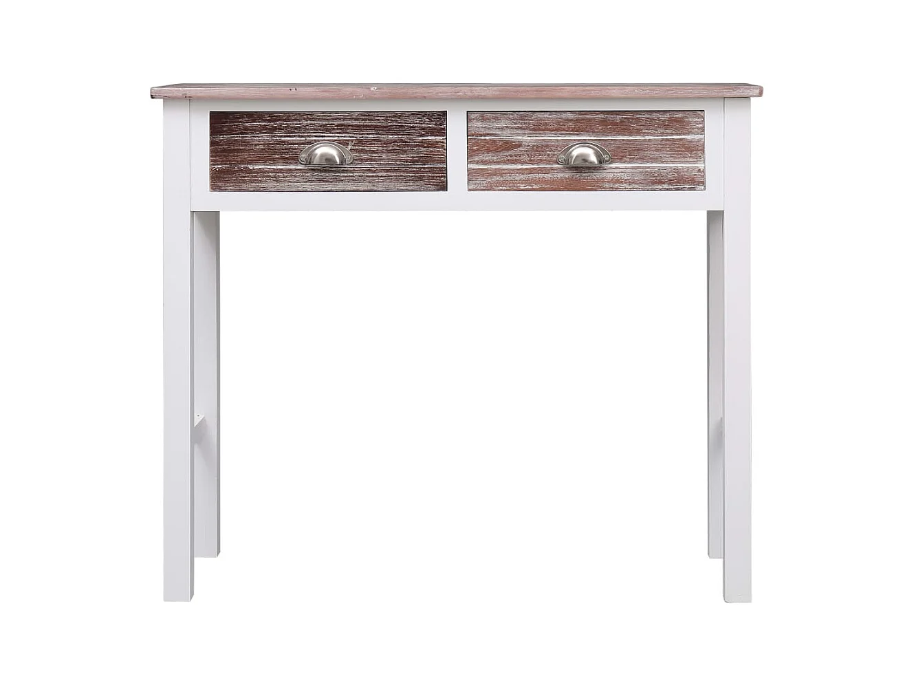 Mesa consola de madera marrón 90x30x77 cm