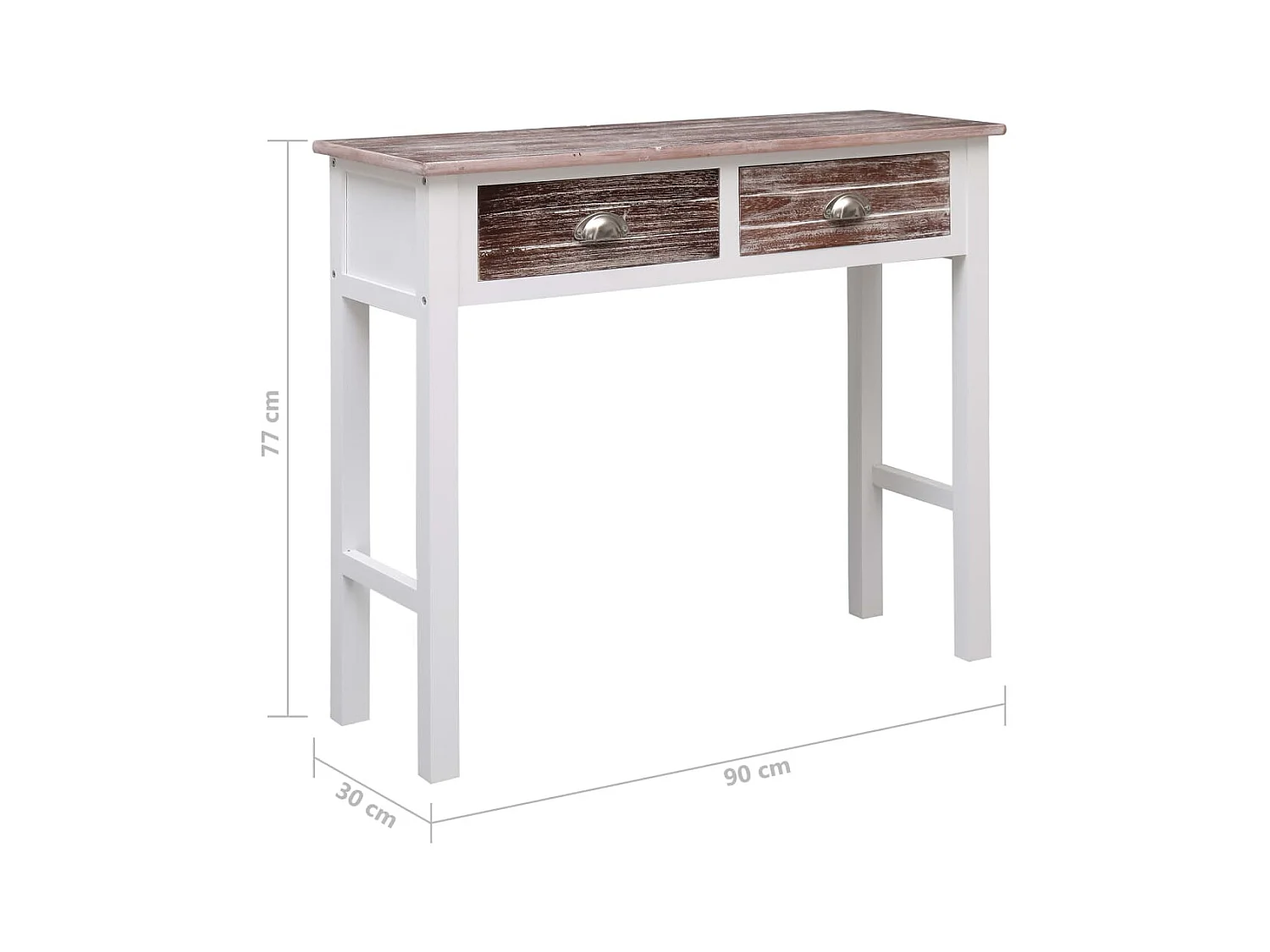 Table console Marron 90 x 30 x 77 cm Bois