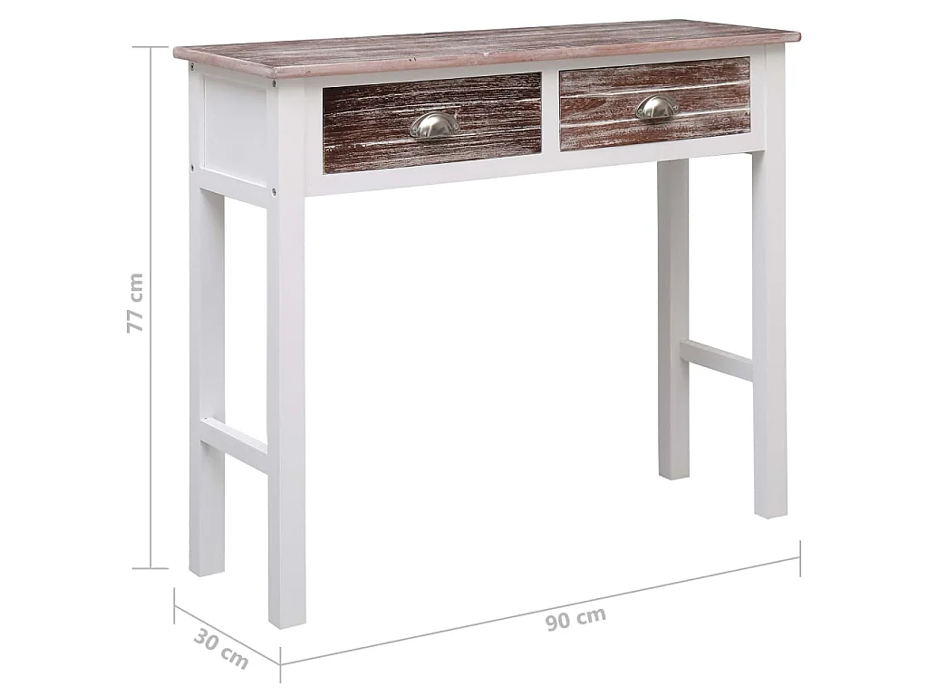 Table console Marron 90 x 30 x 77 cm Bois