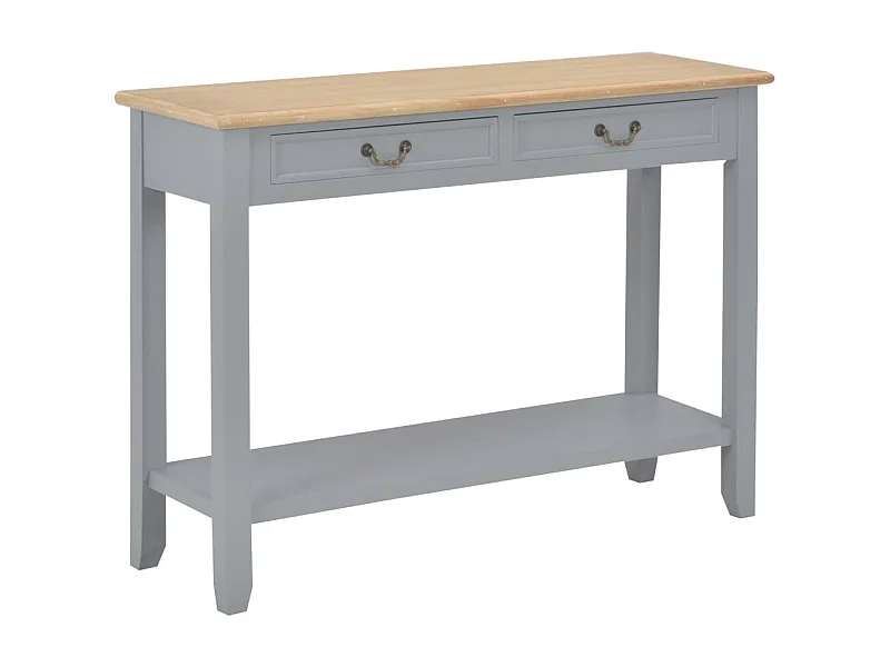 Tavolo Consolle Grigio 110x35x80 cm in Legno