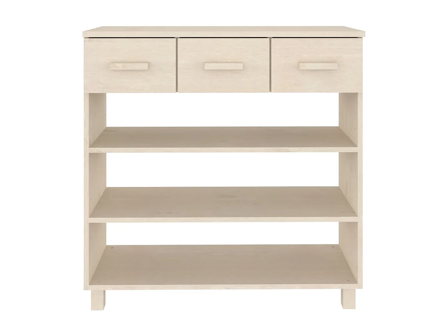 Konsolentisch HAMAR Honigbraun 90x35x90 cm Massivholz Kiefer