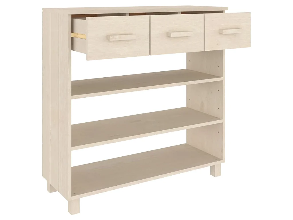 Konsolentisch HAMAR Honigbraun 90x35x90 cm Massivholz Kiefer
