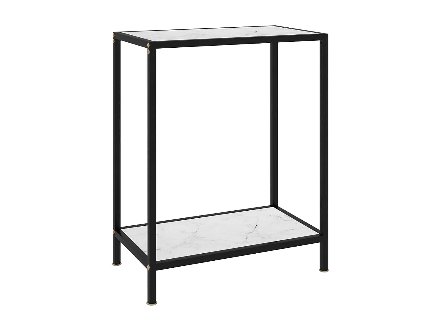 Table console Blanc 60x35x75 cm Verre trempé