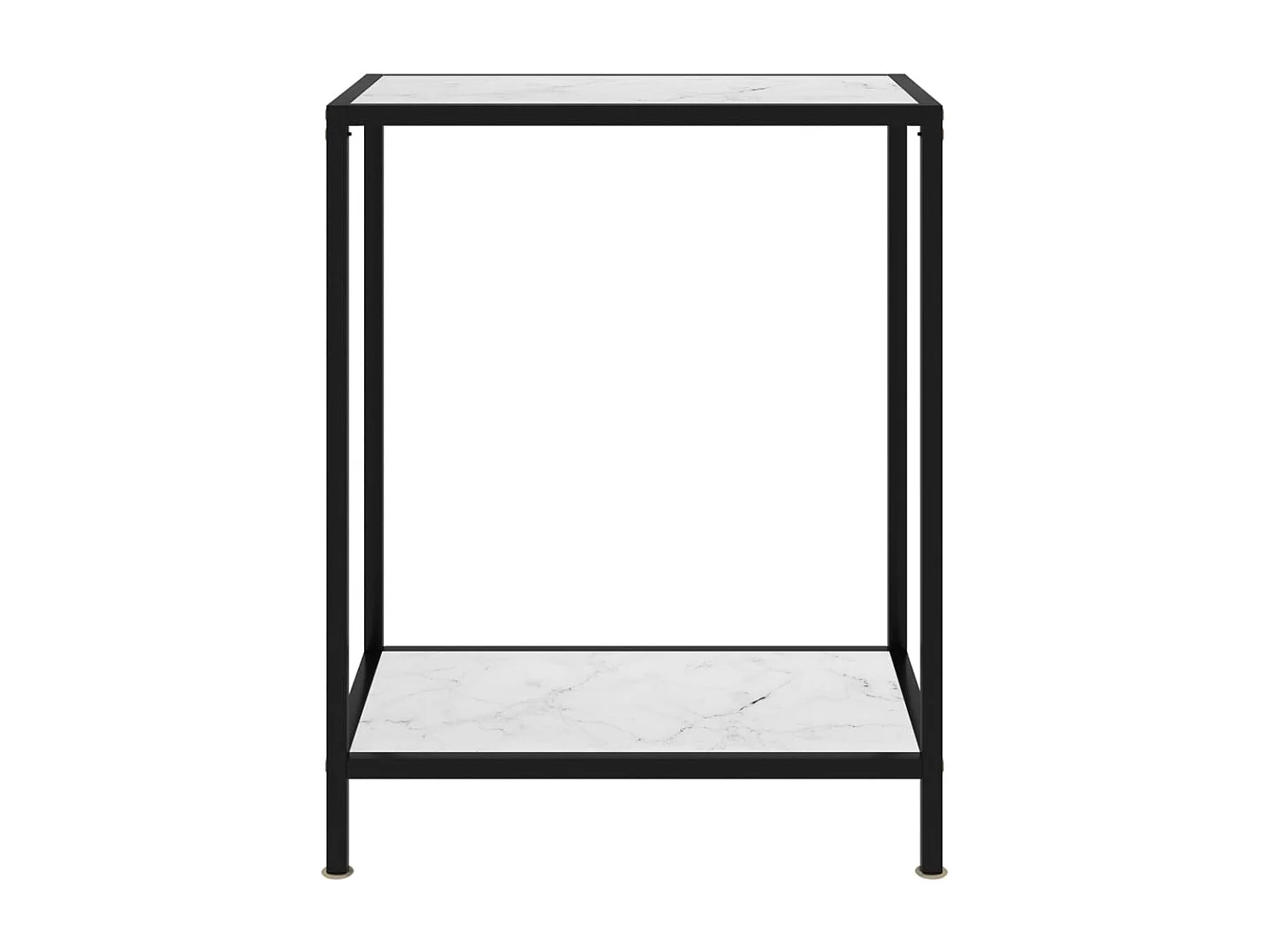 Table console Blanc 60x35x75 cm Verre trempé