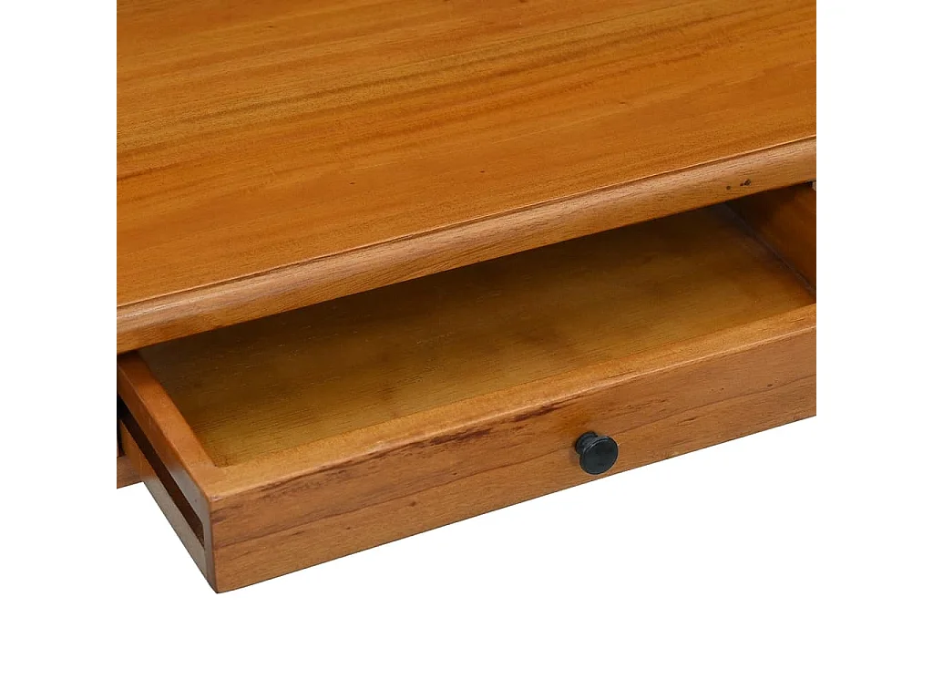 Mesa consola de madera maciza de caoba 110x30x75 cm
