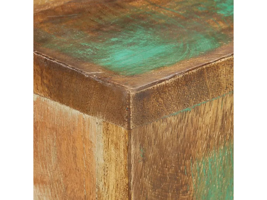 Wandtafel 120x30x75 cm massief gerecycled hout