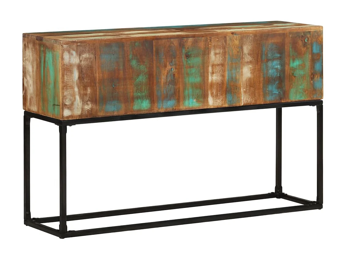 Wandtafel 120x30x75 cm massief gerecycled hout