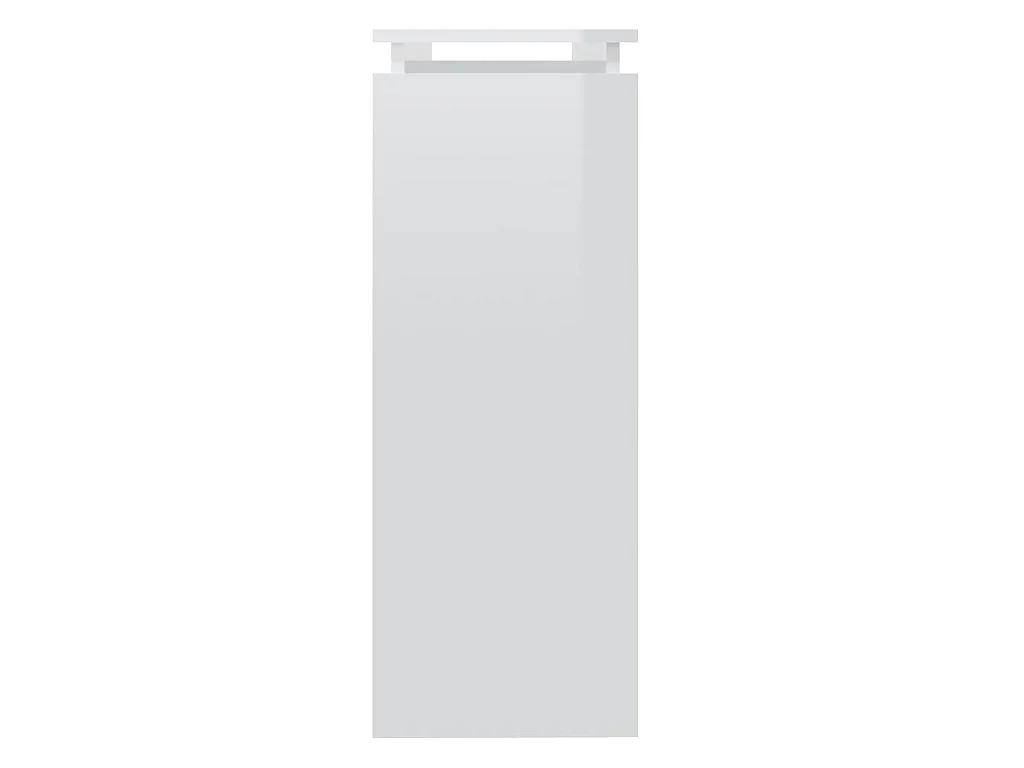 Table console blanc brillant 102x30x80 cm bois d'ingénierie