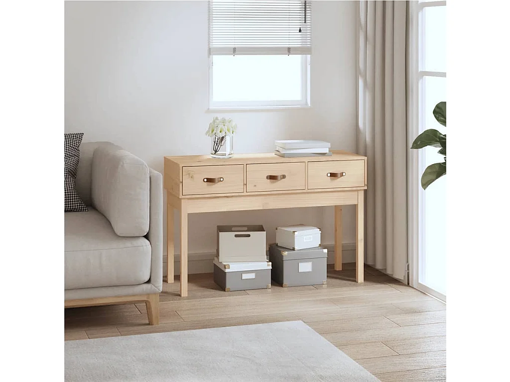 Table console 114x40x75 cm Bois massif de pin