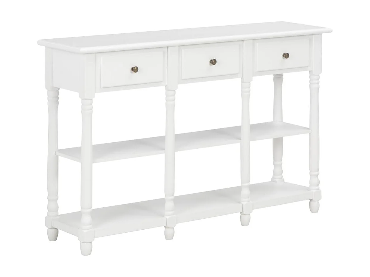 Table console Blanc 120x30x76 cm MDF