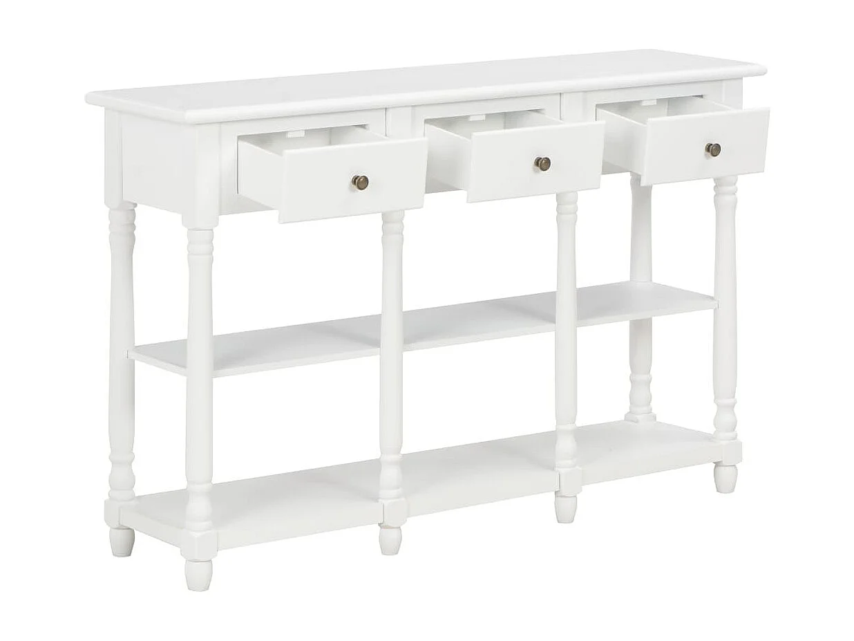 Table console Blanc 120x30x76 cm MDF